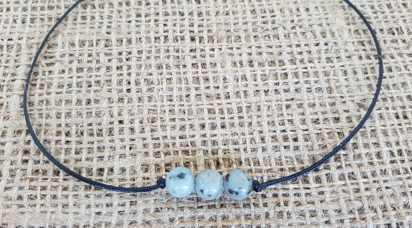 Kiwi Jasper Choker, Jasper Choker, Gemstone Choker, Boho Choker, Bohemian Choker, Healing Stones, Thin White Choker, Cute Choker, Choker