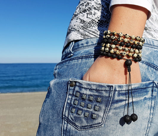 Jasper Mala, Volcanic rock Mala, 108 Mala, 108 Mala Necklace, 108 Mala Bracelet, 108 Mens Mala, 108 Mala Beads, 108 Prayer Beads, 108 Womens