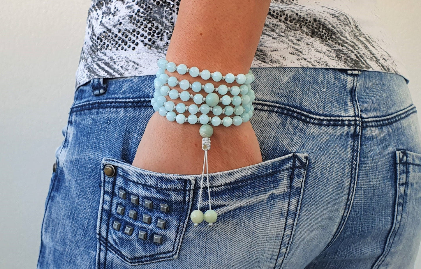 Persian Jade Mala, Amazonite Mala, 108 Mala, 108 Mala Necklace, 108 Mala Bracelet, Yoga Necklace, 108 Men Mala, 108 Mala Beads, 108 Prayer