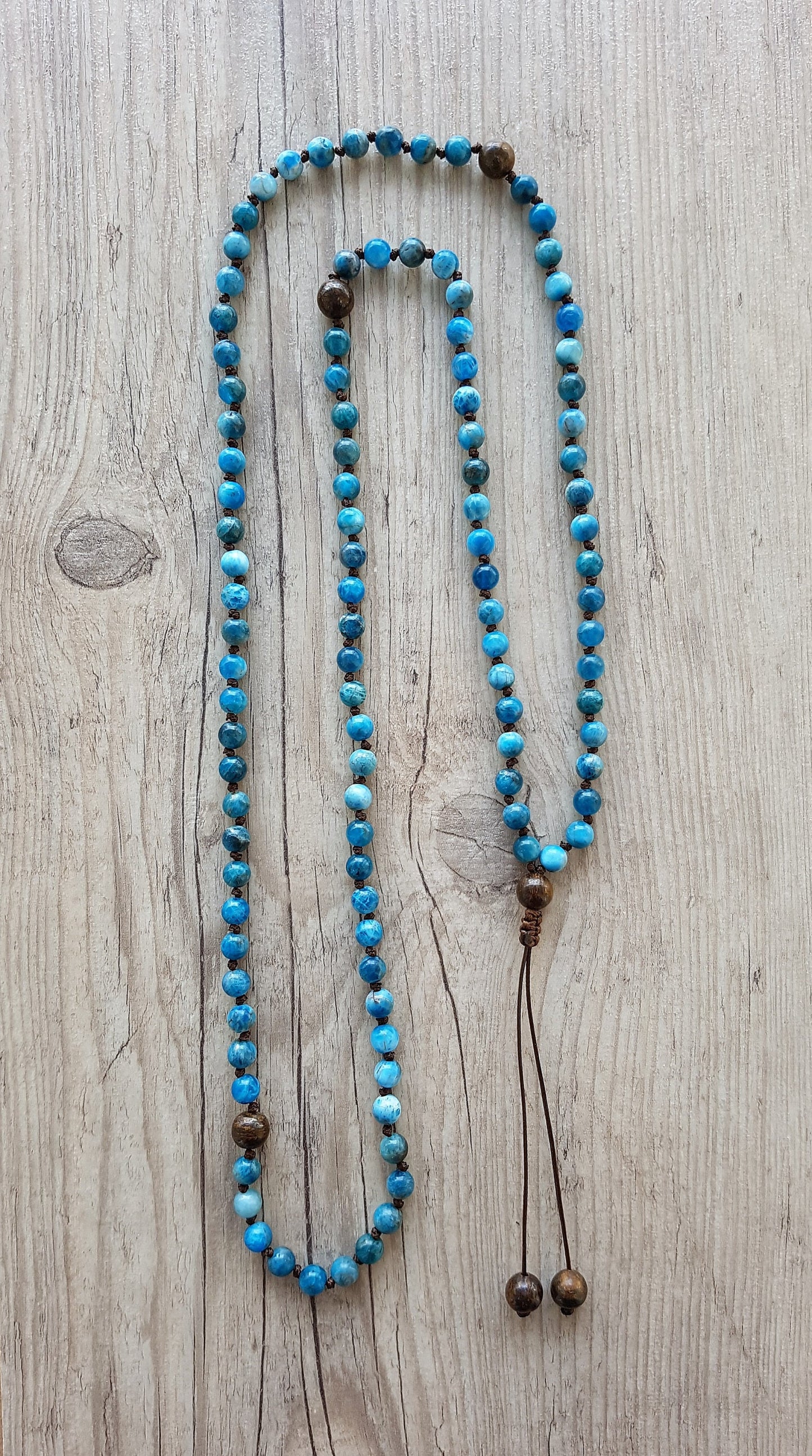 Blue Apatite Mala, Bronzite Mala, 108 Mala, 108 Mala Necklace, 108 Mala Bracelet, 108 Men Mala, 108 Mala Beads, 108 Prayer Beads, 108 Women