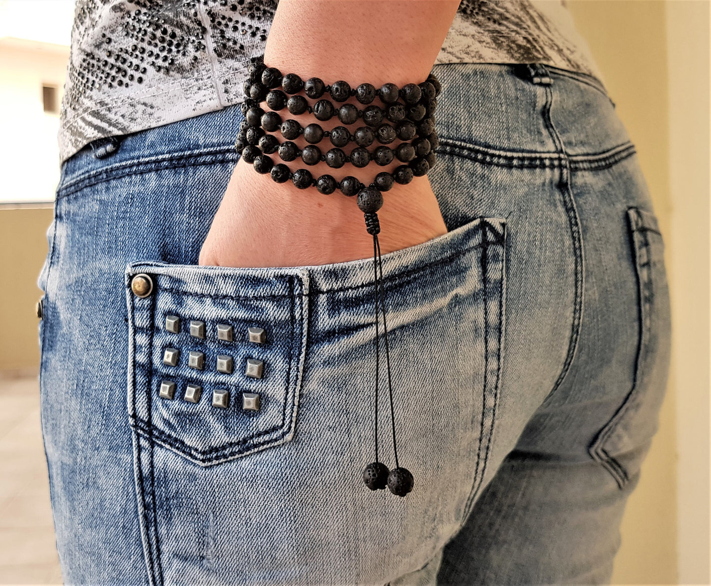 Volcanic rock Mala, Men Mala, 108 Mala, 108 Mala Necklace, 108 Mala Bracelet, 108 Men Mala, 108 Mala Beads, 108 Prayer Beads, 108 Women Mala