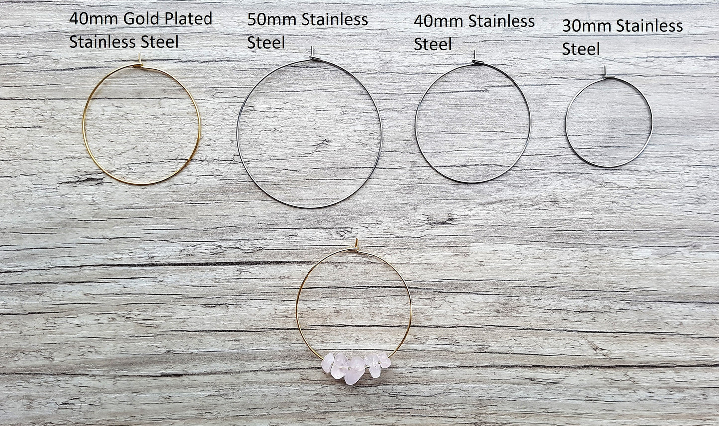Hoops Earrings, Gold Earrings, Silver Earrings, Trendy Earrings, Cute Earrings, Chips Earrings, Crystal Earrings, Healing Crystals