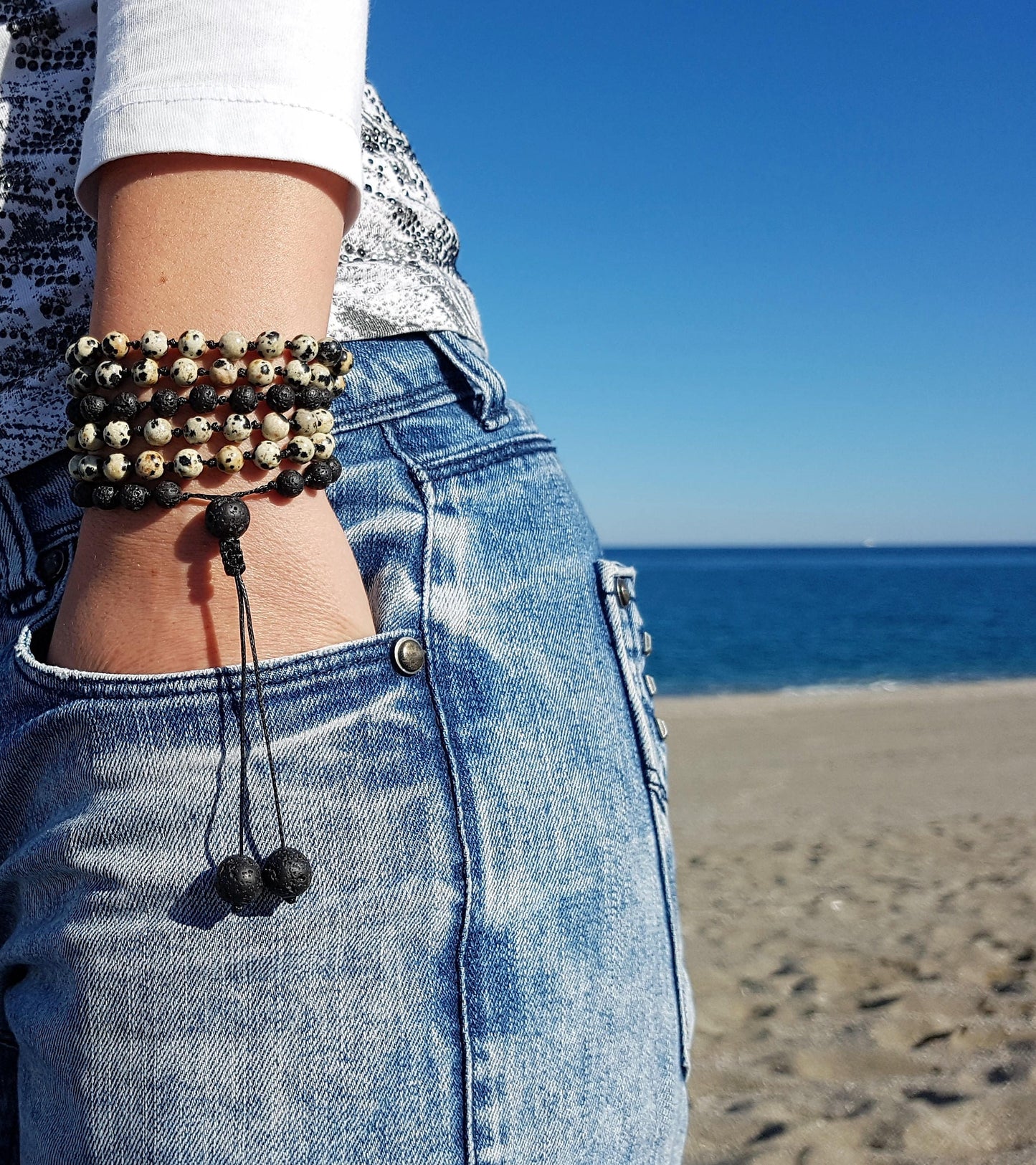 Jasper Mala, Volcanic rock Mala, 108 Mala, 108 Mala Necklace, 108 Mala Bracelet, 108 Mens Mala, 108 Mala Beads, 108 Prayer Beads, 108 Womens