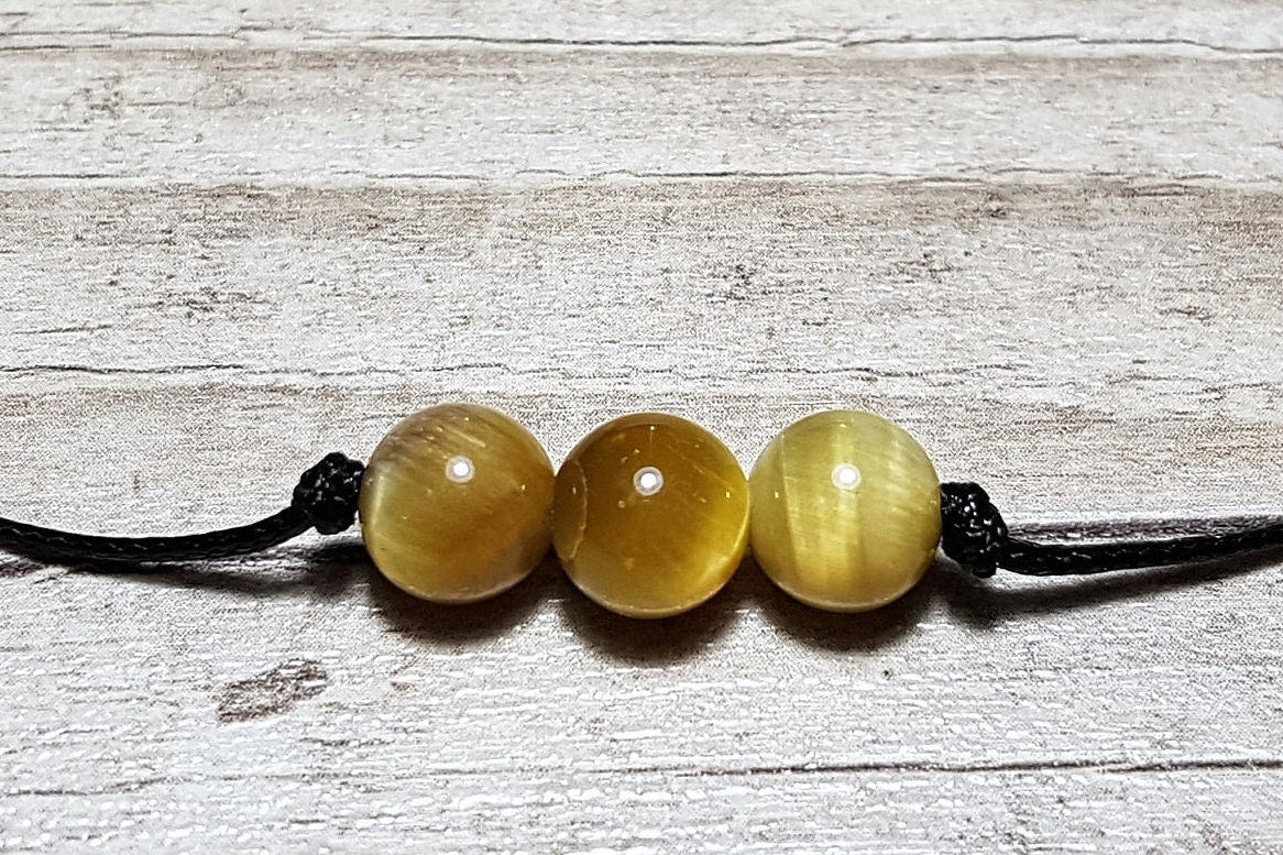 Tigers Eye Choker, Gemstone Choker, Boho Choker, Bohemian Choker, Thin Black Choker, Cute Choker, Choker Necklace, Simple Black Choker