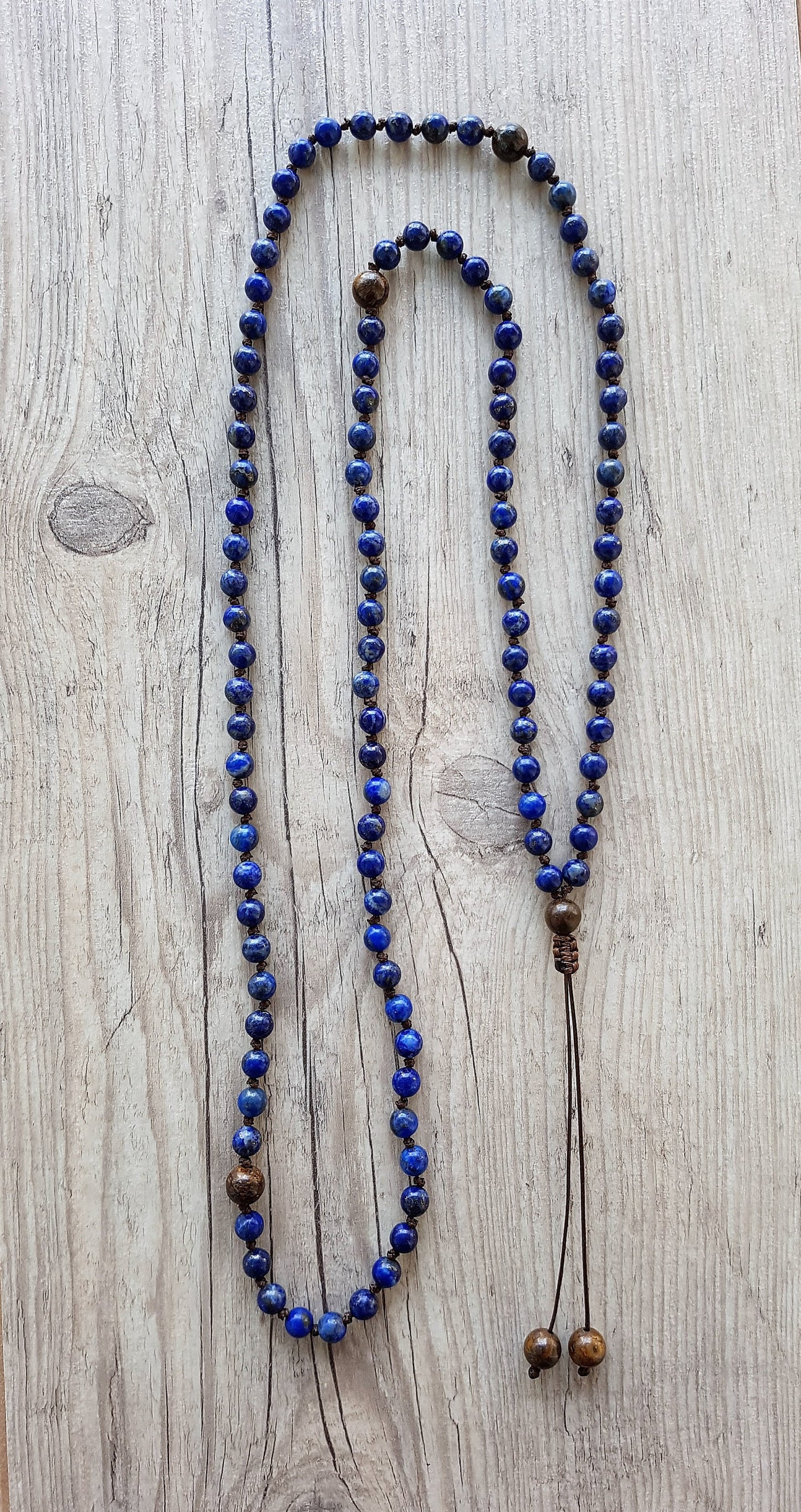 Lapis Lazuli Mala, Bronzite Mala, 108 Mala, 108 Mala Necklace, 108 Mala Bracelet, 108 Men Mala, 108 Mala Beads, 108 Prayer Beads, 108 Women