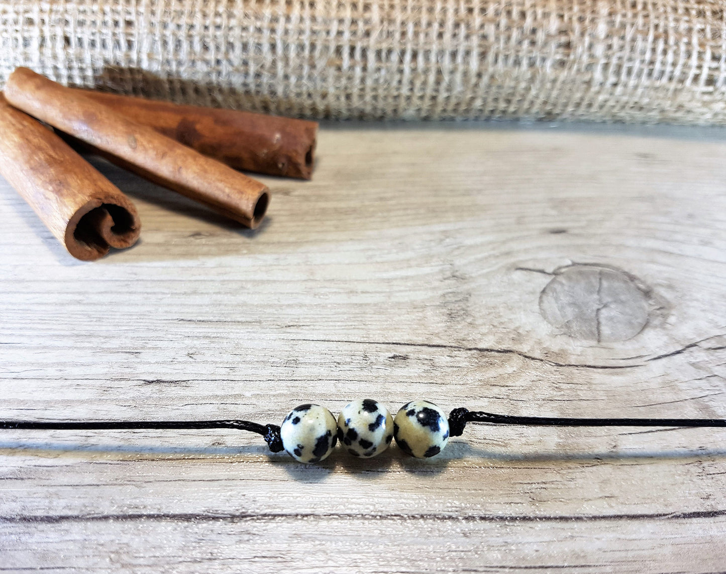 Dalmatian Jasper, Jasper Choker, Crystal Choker, Triple Bead Choker, Boho Choker, Bohemian Choker, Choker Necklace, Black Bead Choker, Women