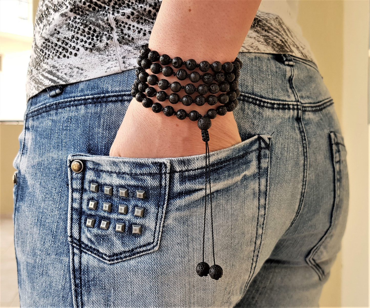 Volcanic rock Mala, Men Mala, 108 Mala, 108 Mala Necklace, 108 Mala Bracelet, 108 Men Mala, 108 Mala Beads, 108 Prayer Beads, 108 Women Mala