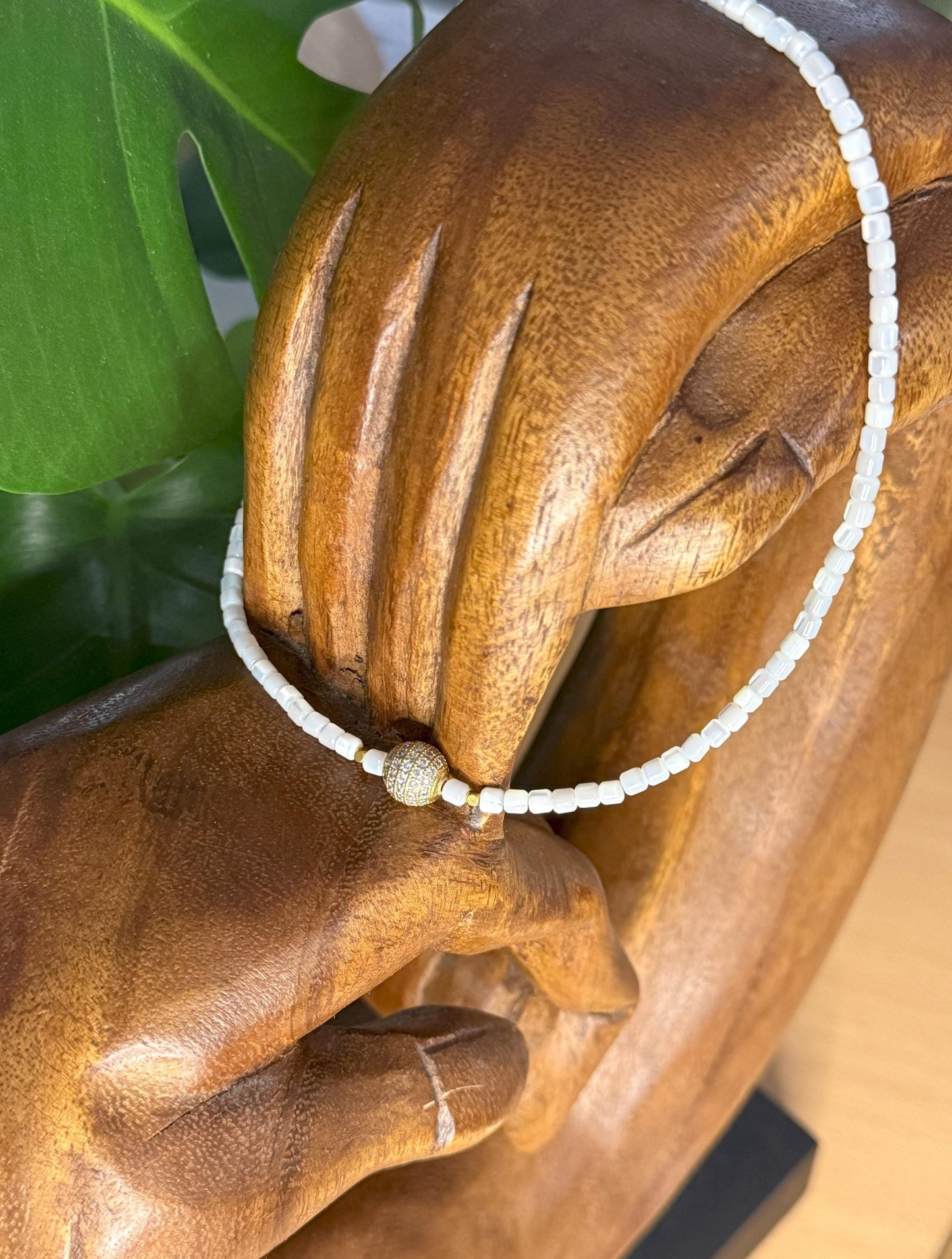 Shell Necklace, Natural Stone, Mothers Day, Elegant Necklace, Bride Necklace, Bridesmaids necklace, White Pearl Necklace, White Shell