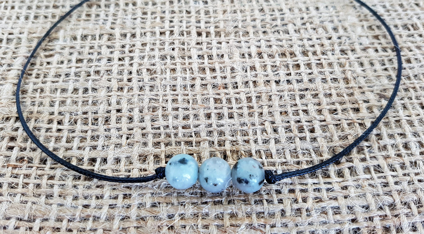 Kiwi Jasper Choker, Jasper Choker, Gemstone Choker, Boho Choker, Bohemian Choker, Healing Stones, Thin White Choker, Cute Choker, Choker