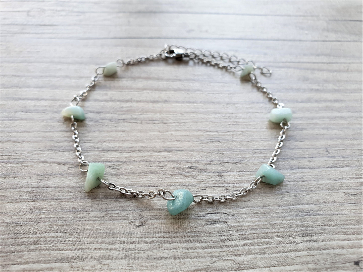 Amazonite Anklet, Gold Anklet, Silver Anklet, Crystal Anklet, Gemstone Anklet, Ankle Bracelet, Boho Anklet, Beach Anklet, Summer Anklet
