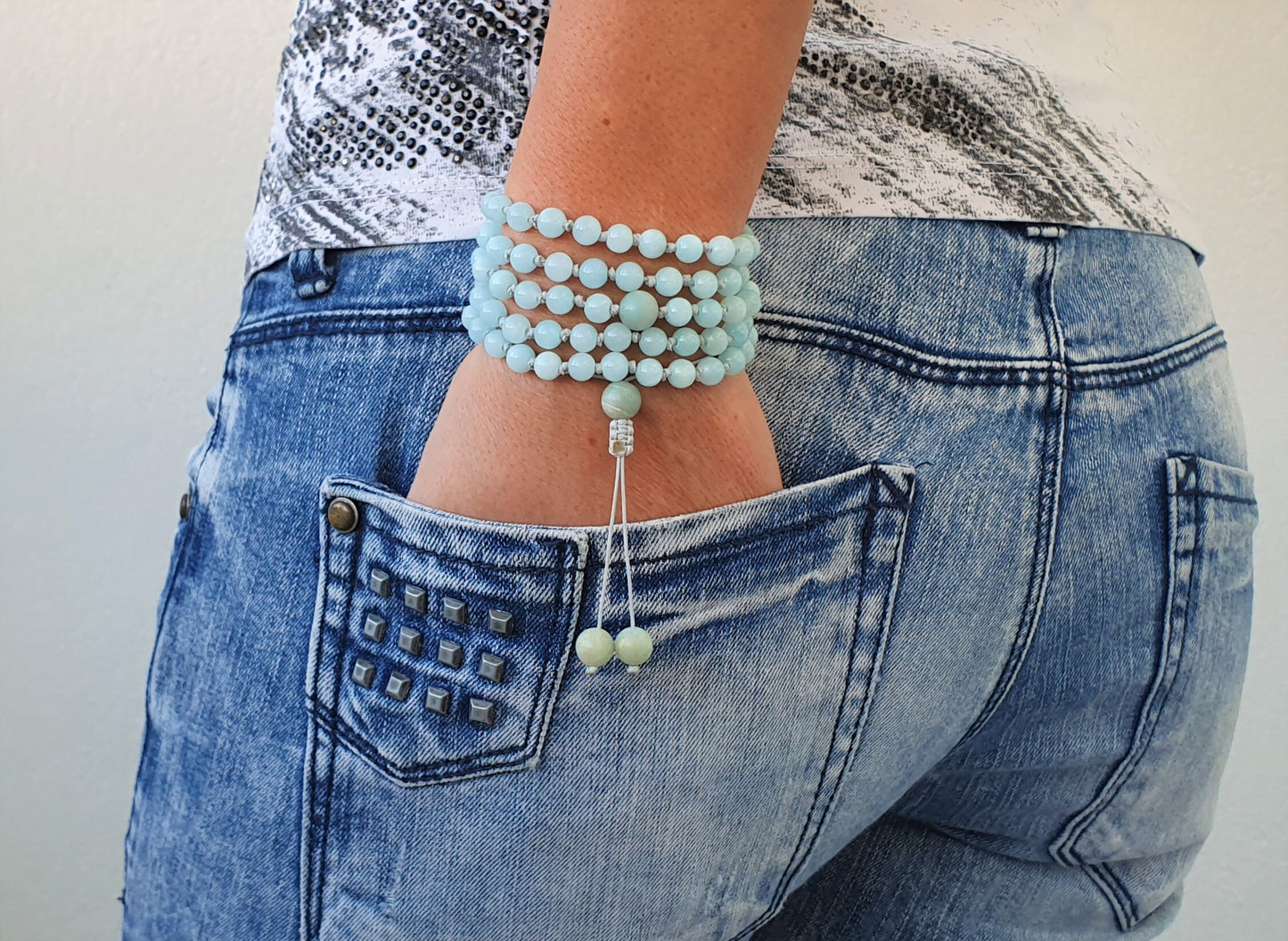 Persian Jade Mala, Amazonite Mala, 108 Mala, 108 Mala Necklace, 108 Mala Bracelet, Yoga Necklace, 108 Men Mala, 108 Mala Beads, 108 Prayer