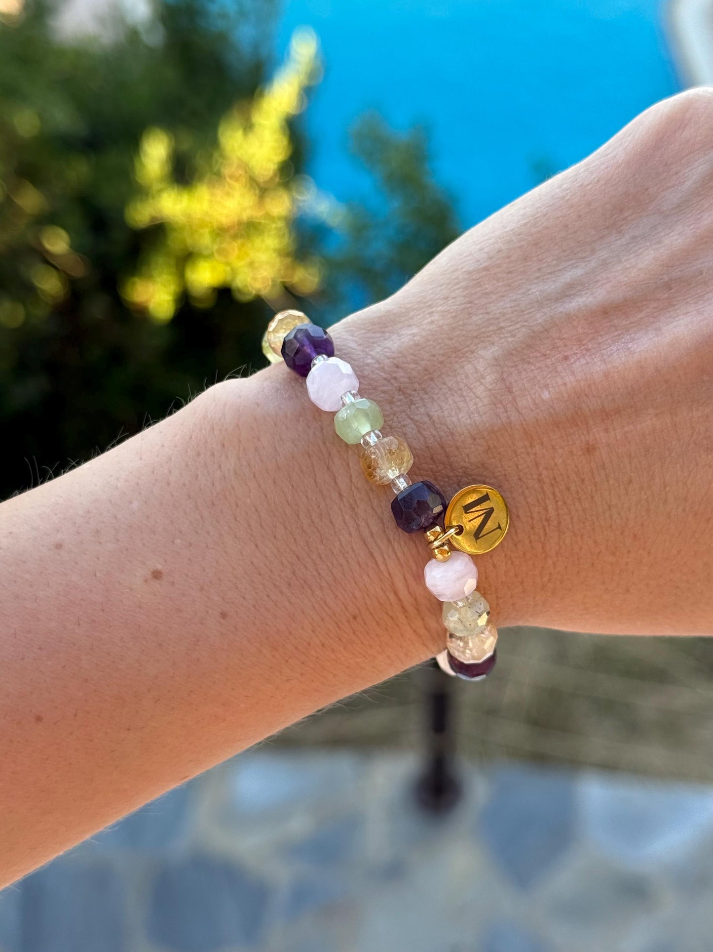 Energy Bracelet, Chrystal Bracelet, Amethyst Bracelet, Rose Quartz Bracelet, Citrine Bracelet, Prehnite Bracelet, Love Bracelet, Healing