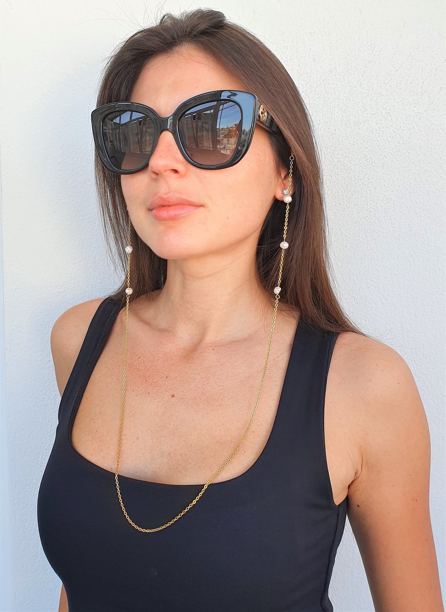 Pearl Chain, Gold Chain, Freshwater Pearl, Eyeglass Gold Chain, Glasses Silver Chain, Glasses Chain, Eyeglasses Chain, Glasses Holder