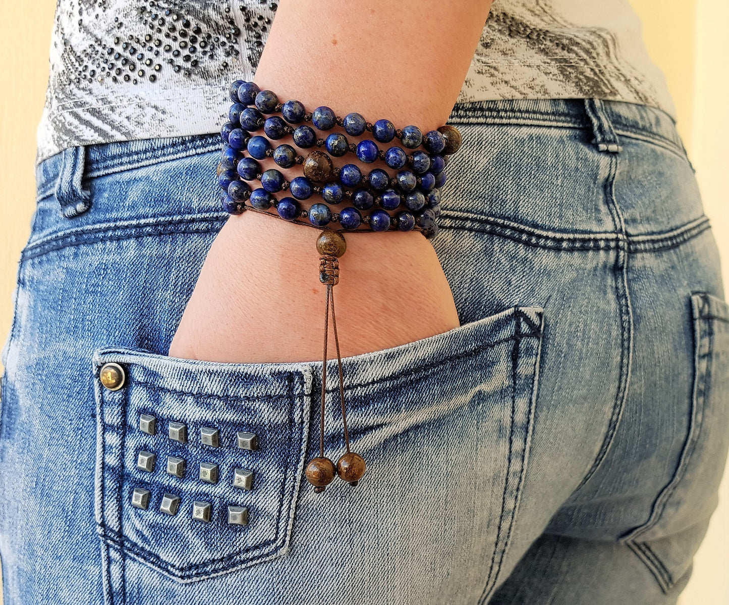 Lapis Lazuli Mala, Bronzite Mala, 108 Mala, 108 Mala Necklace, 108 Mala Bracelet, 108 Men Mala, 108 Mala Beads, 108 Prayer Beads, 108 Women