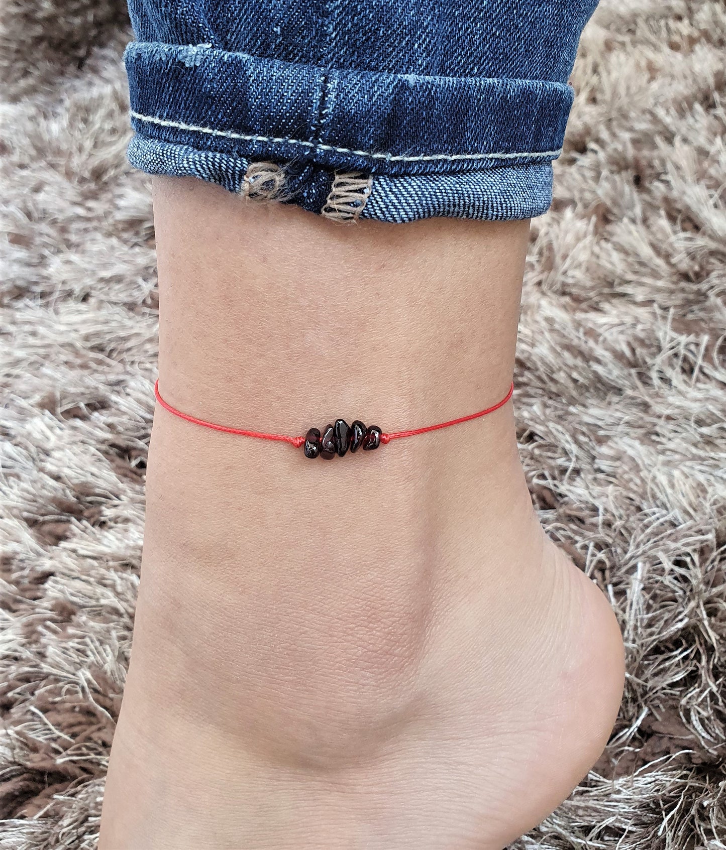 Crystal Anklet, Gemstone Anklet, Lapis Lazuli Anklet, Boho Anklet, Beach Anklet, Chips Anklet, Summer Anklet, Gem Dainty Anklet, Friendship