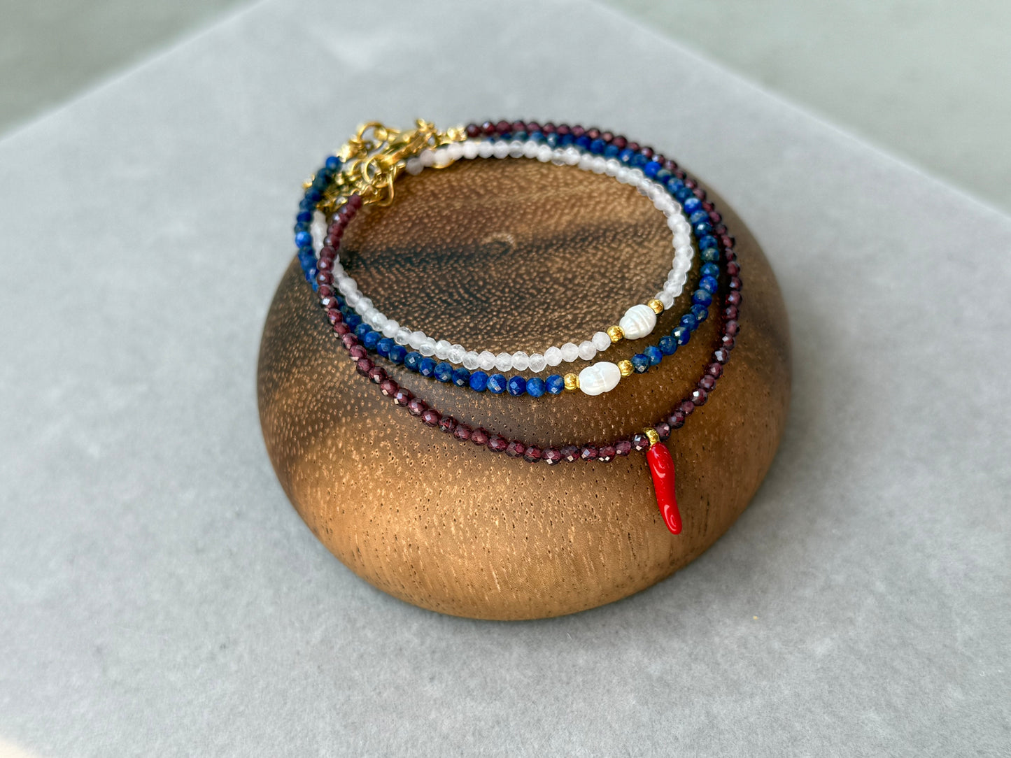 Taurus Bracelet, Lapis Lazuli, Freshwater Pearl