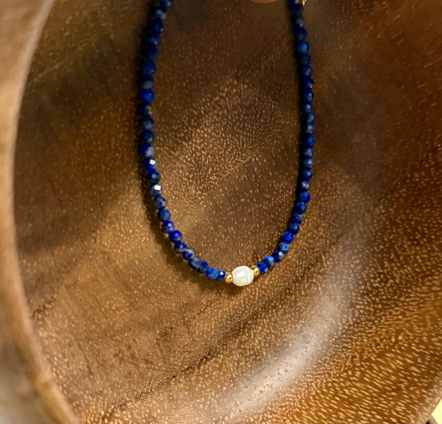 Taurus Bracelet, Lapis Lazuli, Freshwater Pearl