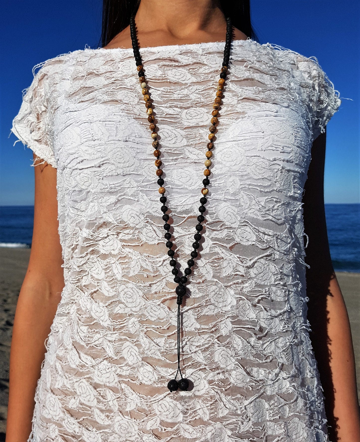 Jasper Mala, Volcanic rock Mala, 108 Mala, 108 Mala Necklace, 108 Mala Bracelet, 108 Mens Mala, 108 Mala Beads, 108 Prayer Beads, 108 Womens