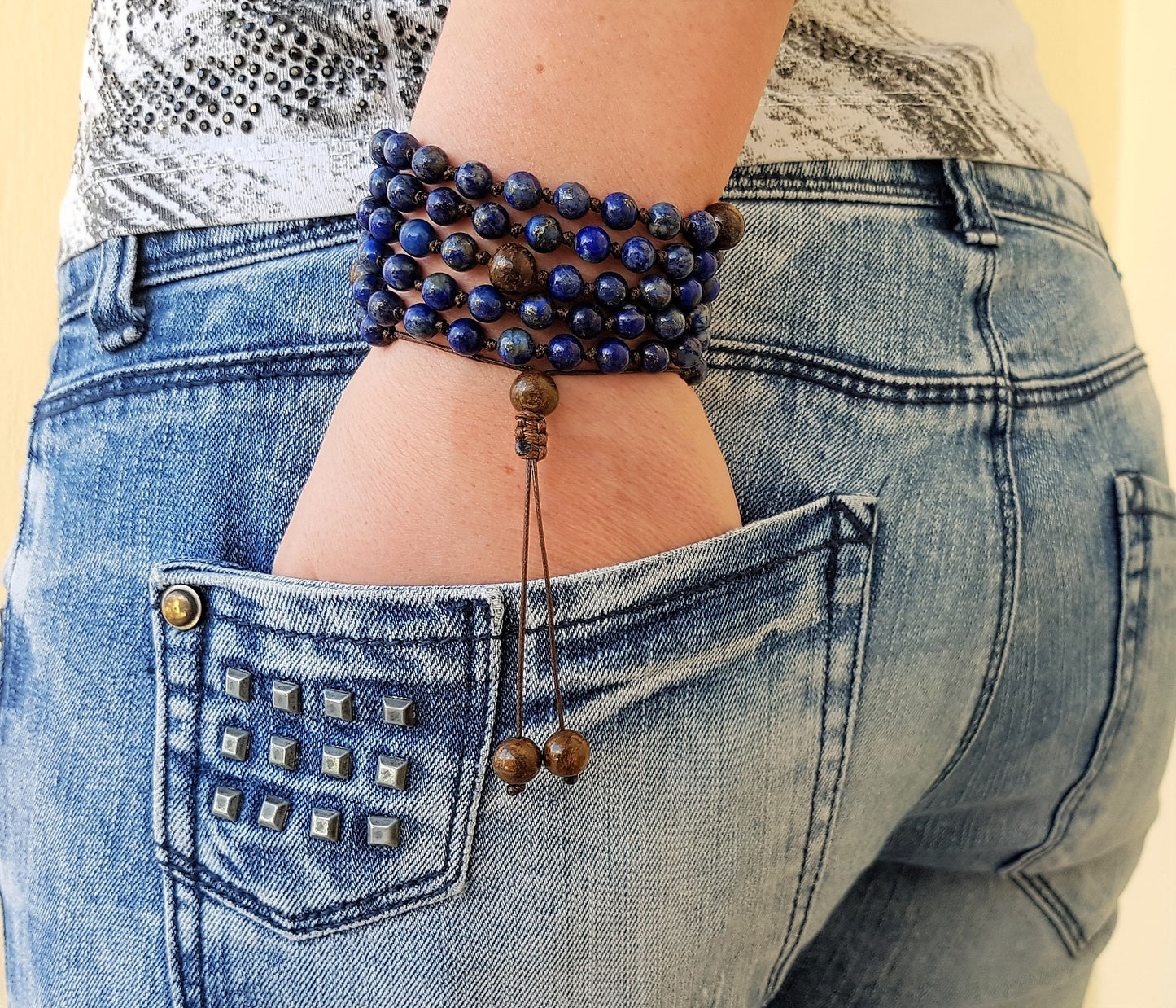Lapis Lazuli Mala, Bronzite Mala, 108 Mala, 108 Mala Necklace, 108 Mala Bracelet, 108 Men Mala, 108 Mala Beads, 108 Prayer Beads, 108 Women