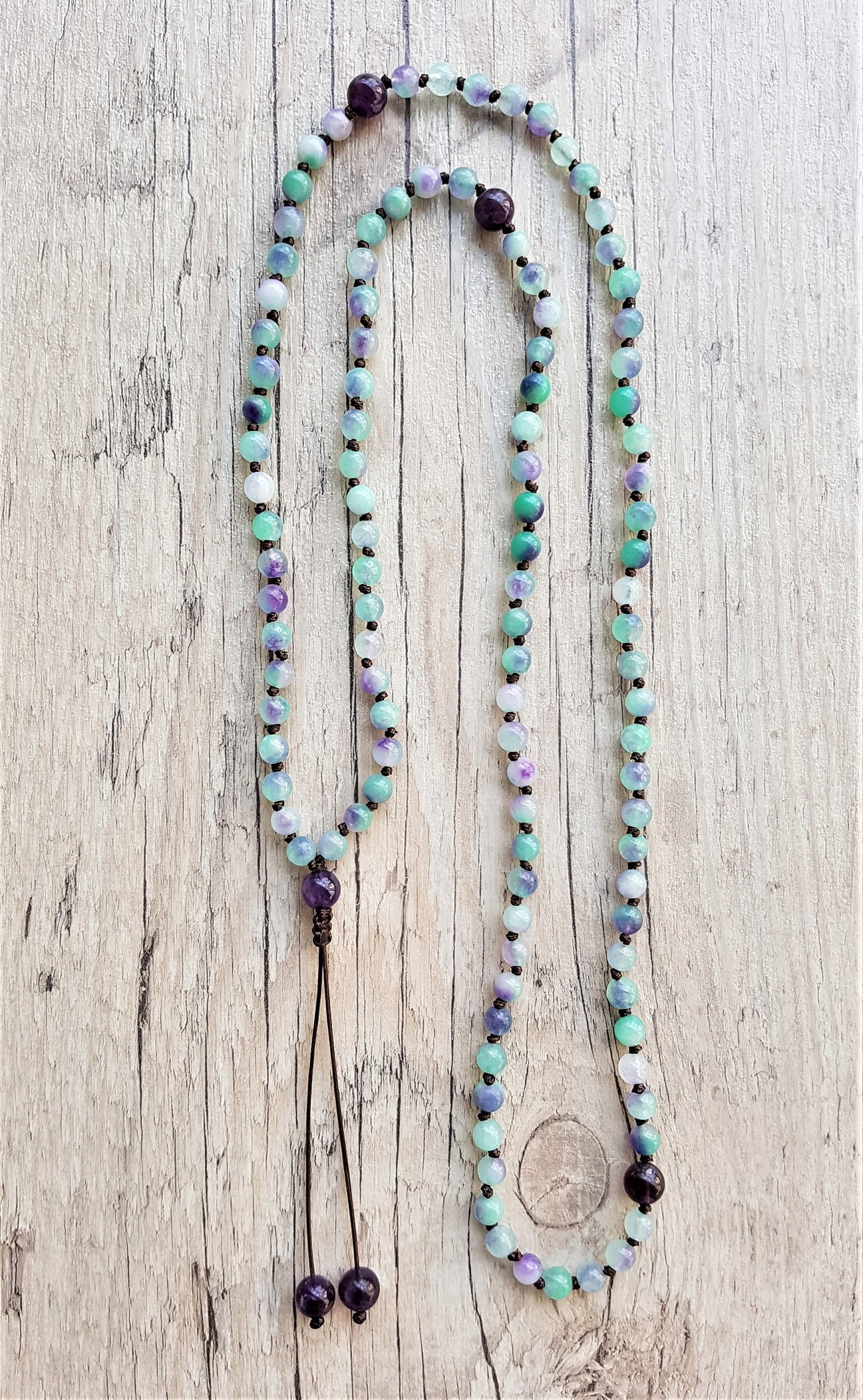 Rainbow Fluorite, Amethyst Mala, 108 Mala, 108 Mala Necklace, 108 Mala Bracelet, 108 Men Mala, 108 Mala Beads, 108 Prayer Beads, 108 Women