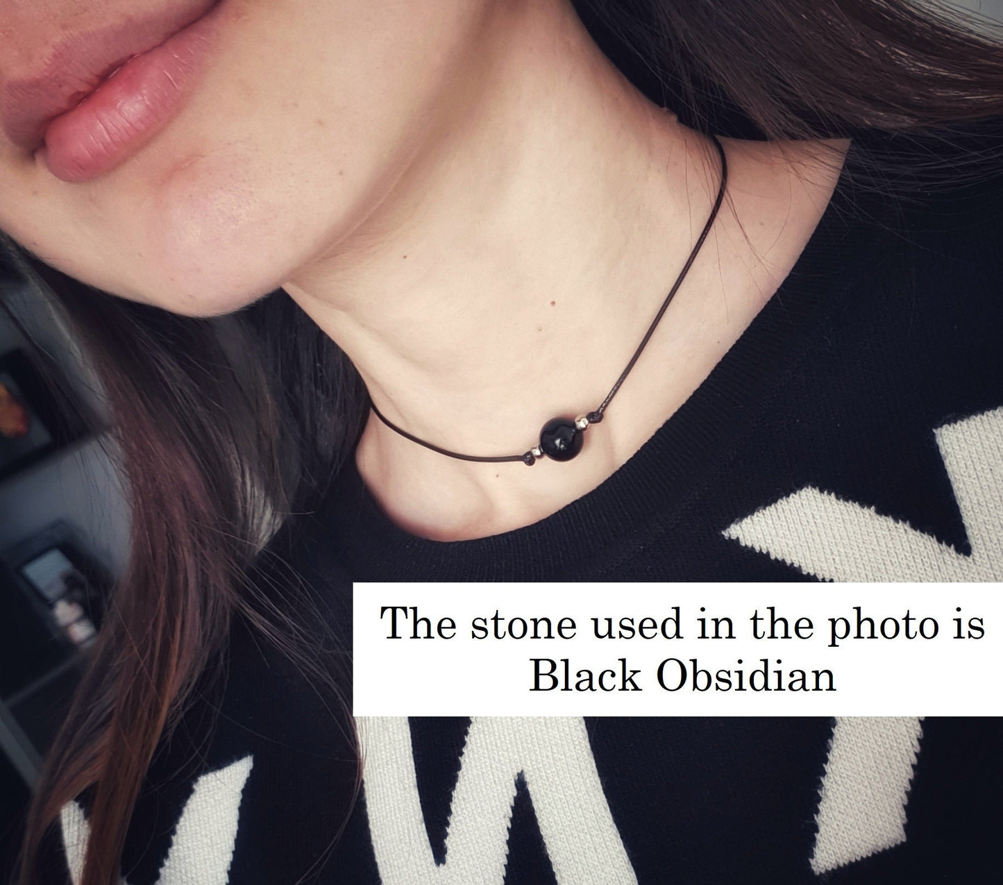 Volcanic rock, Rock Necklace, Gold Plated Beads, Steel Beads, Gemstone Choker, Gemstone Necklace, Cord Necklace, Minimalistic Jewel