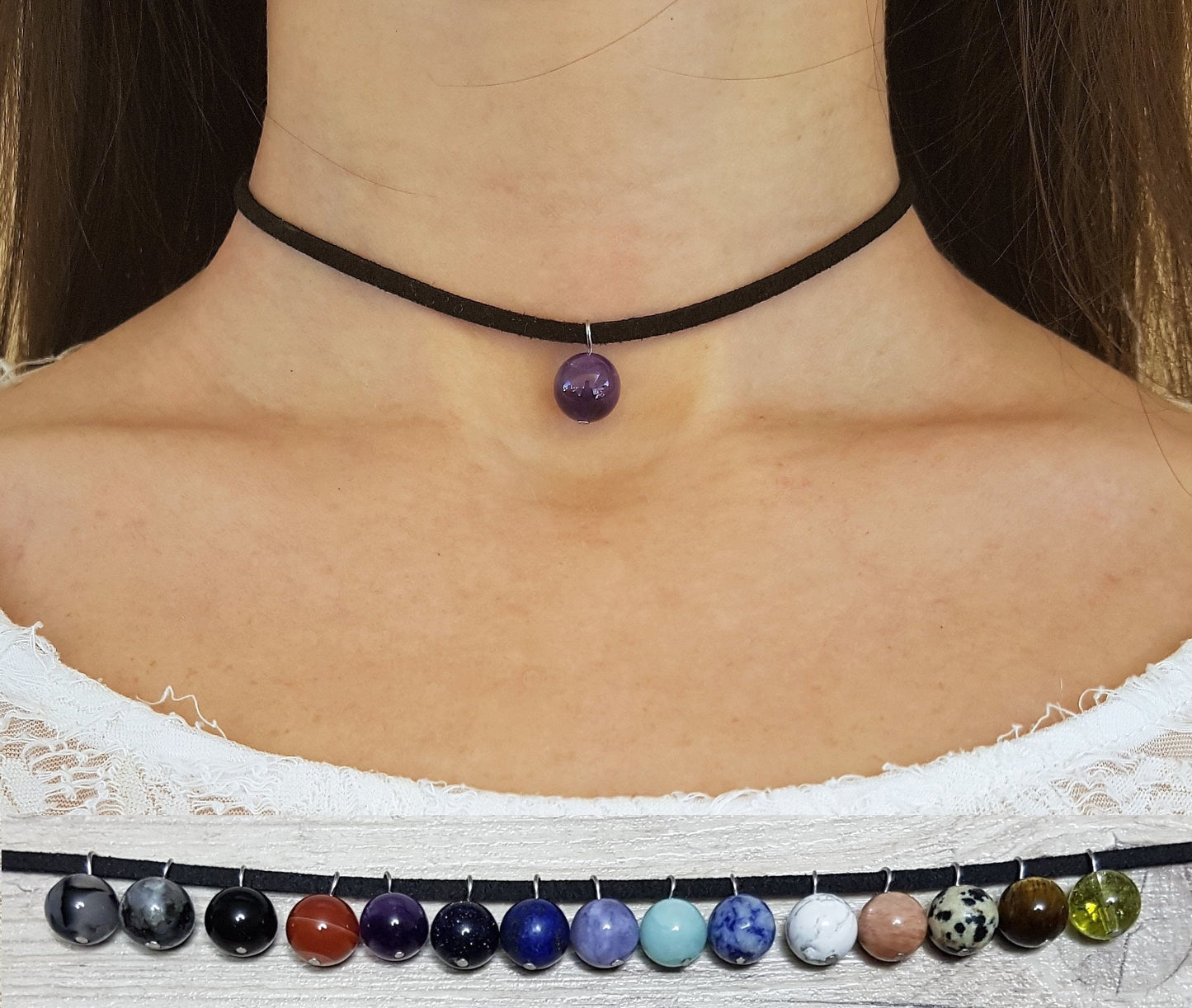 Suede Choker, Crystal Choker, Trendy Choker, Charm Necklaces, Party Necklace, Party Choker, Black Suede Choker, Gemstone Choker, Choker Neck