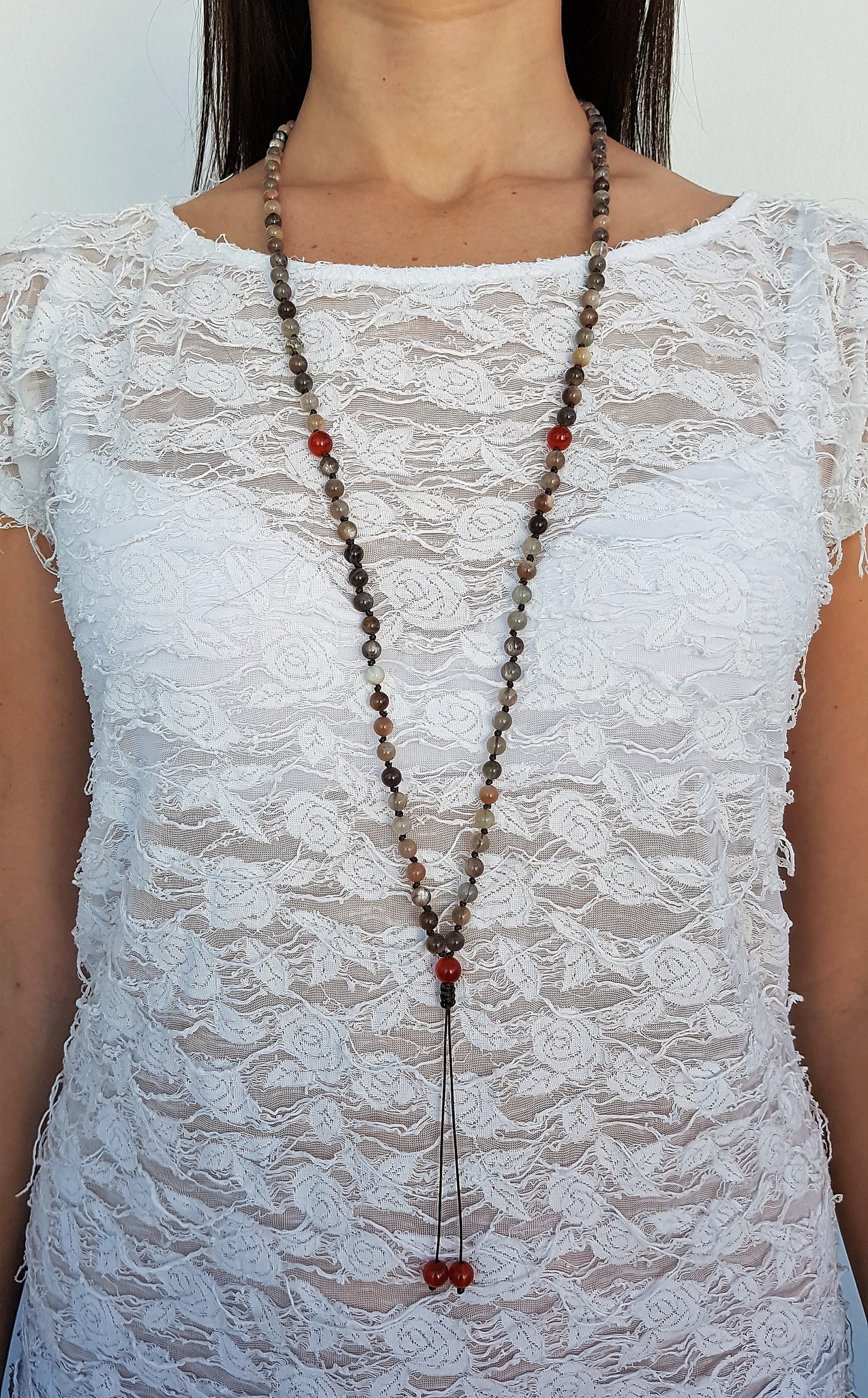 Black Moonstone, Carnelian Mala, 108 Mala, 108 Mala Necklace, 108 Mala Bracelet, 108 Men Mala, 108 Mala Beads, 108 Prayer Beads, 108 Women