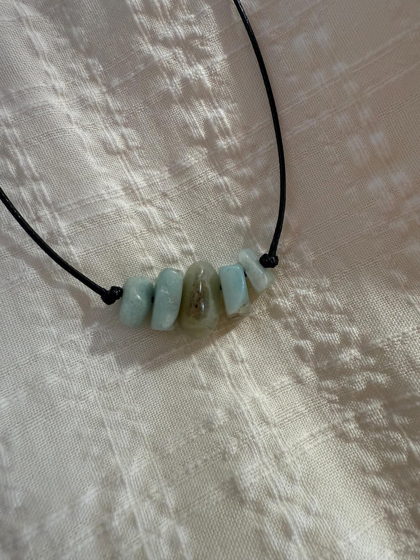 ONLY ONE, Choker Necklace, Gift for Her, Amazonite Necklace, Steel Necklace, Crystal Choker, Crystal Necklace, Chips Choker, Healing