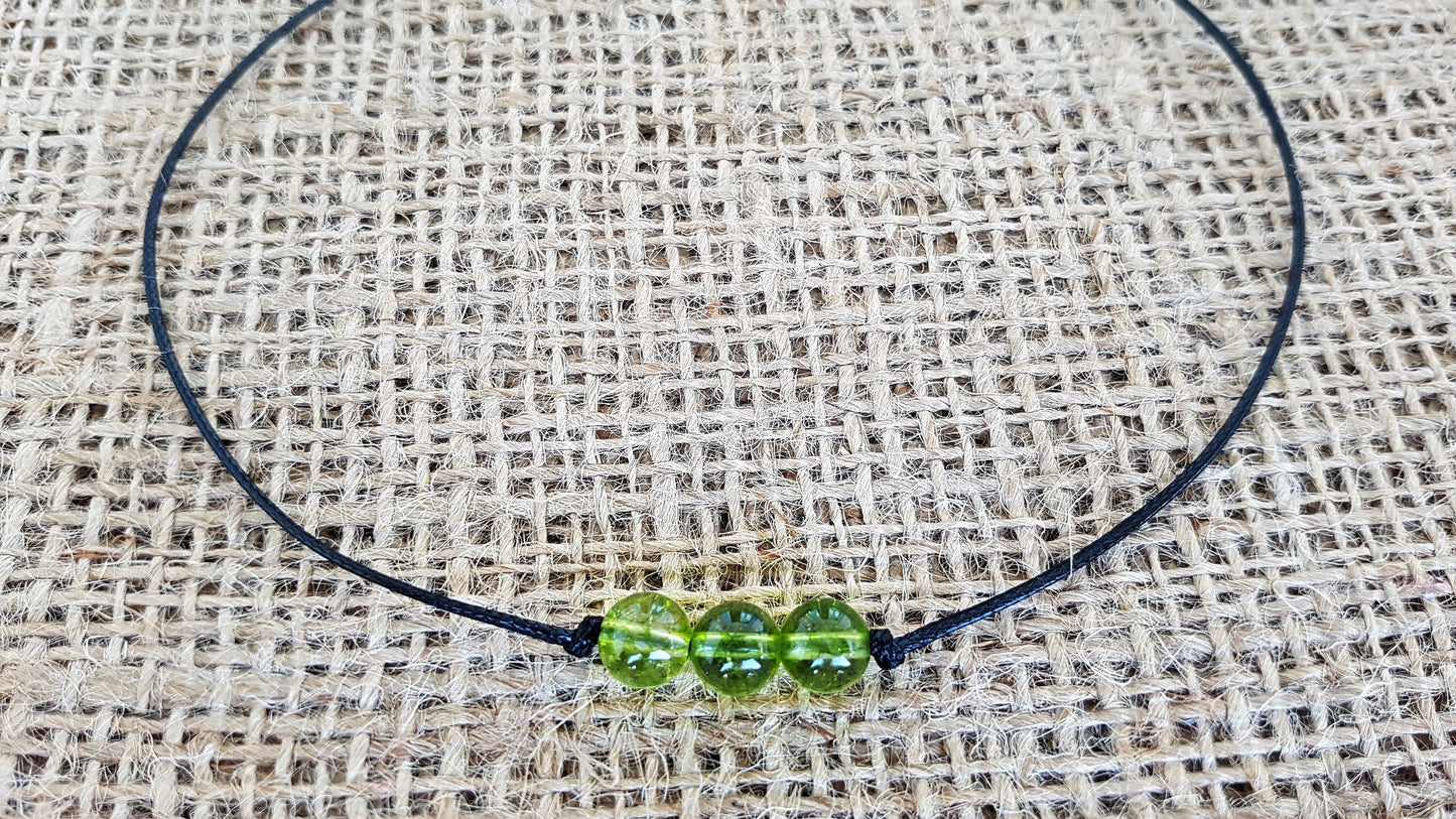 Peridot Choker, Gemstone Choker, Boho Choker, Bohemian Choker, Healing Stones, Thin Green Choker, Cute Choker, Choker Necklace, Simple Green