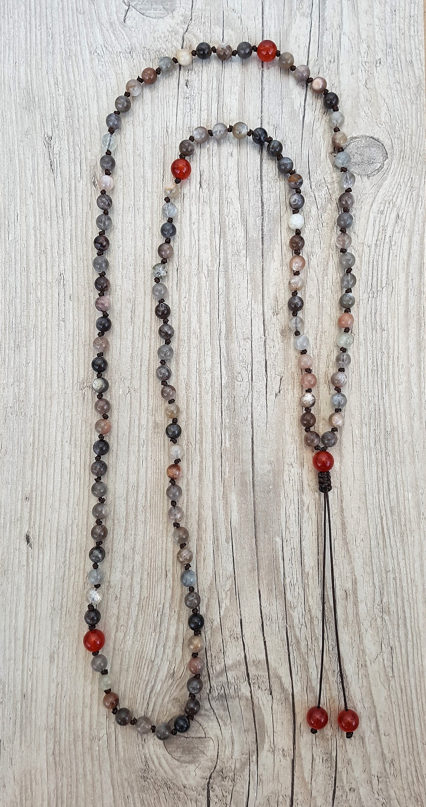 Black Moonstone, Carnelian Mala, 108 Mala, 108 Mala Necklace, 108 Mala Bracelet, 108 Men Mala, 108 Mala Beads, 108 Prayer Beads, 108 Women