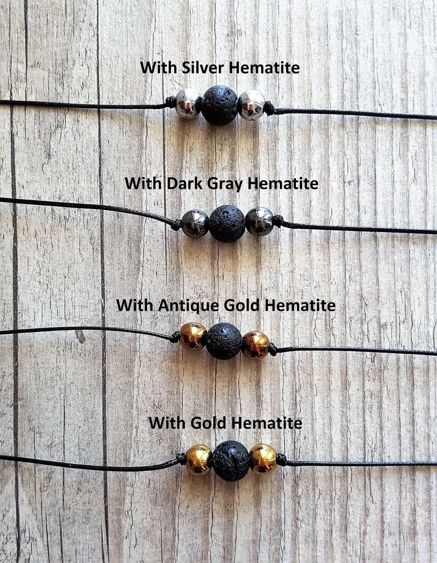 Volcanic rock Choker, Hematite Choker, Gemstone Choker, Boho Choker, Bohemian Choker, Thin Black Choker, Cute Choker, Choker Necklace, Silve