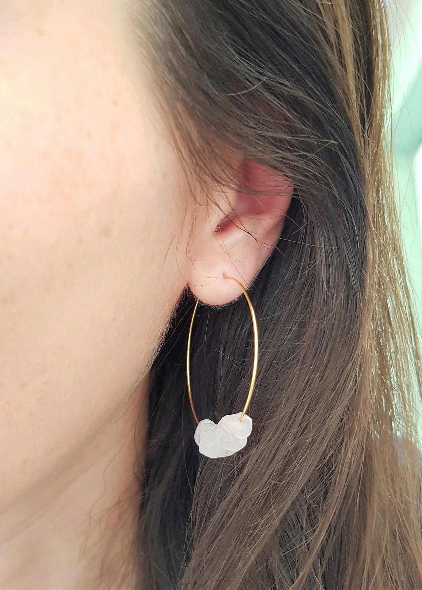 Hoops Earrings, Gold Earrings, Silver Earrings, Trendy Earrings, Cute Earrings, Chips Earrings, Crystal Earrings, Healing Crystals