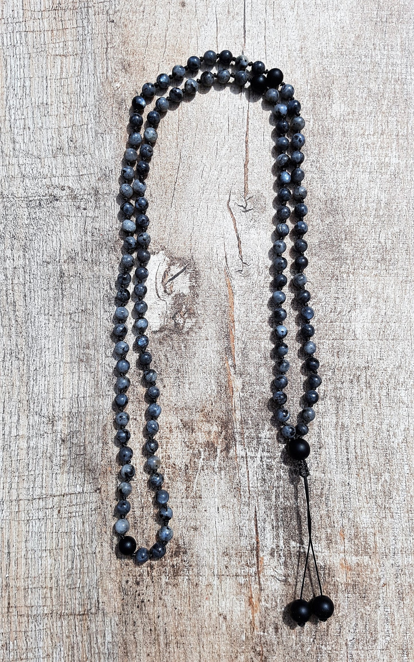 Labradorite Mala, Black Onyx Mala, 108 Mala, 108 Mala Necklace, 108 Mala Bracelet, 108 Mens Mala, 108 Mala Beads, 108 Prayer Beads, 108 Wome